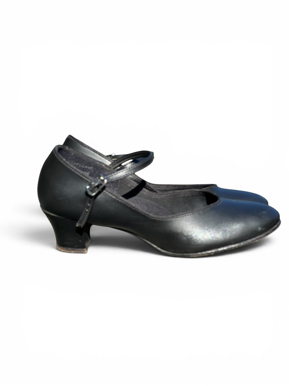 Capezio Black Mary Jane Heeled Dance Shoes NO TAPS SIZE 9